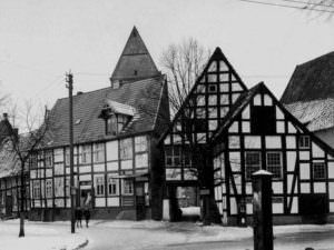 Das Fachwerkhaus Kiskers Bogen in Halle Westfalen um 1909