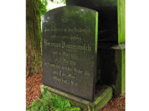 Gedenkstein für Hermann Poggenwisch gefallen am 21. Mai 1916 zwischen Höhe 304 und Toter Mann. Aufgestellt in Halle Westfalen.