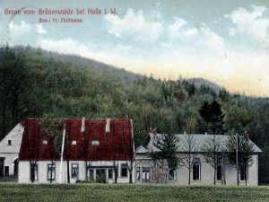 Ausflugslokal Gaststätte Grünenwalde um 1920. Postkarte. Leihgabe aus Privatbesitz.
