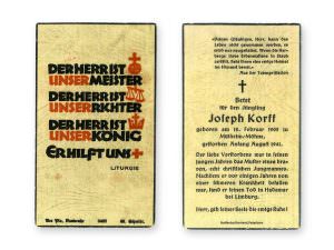 Die TRostkarte dokumentiert die Ermordung im Rahmen der nationalsozialistischen "Euthanasie"-Aktion.
